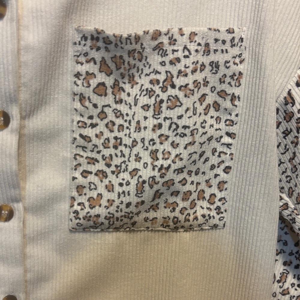 Leopard Print Button-Up Shirt - Picture 3 of 5